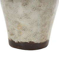 18" Cream Ceramic Antique Style Amphora Vase