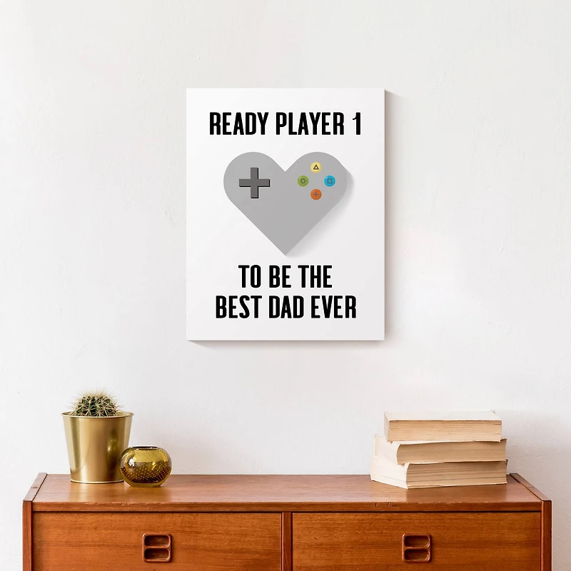 Ready Player 1 Best Dad Canvas Wall Art