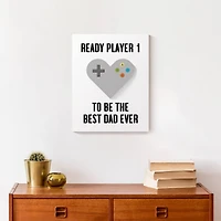 Ready Player 1 Best Dad Canvas Wall Art
