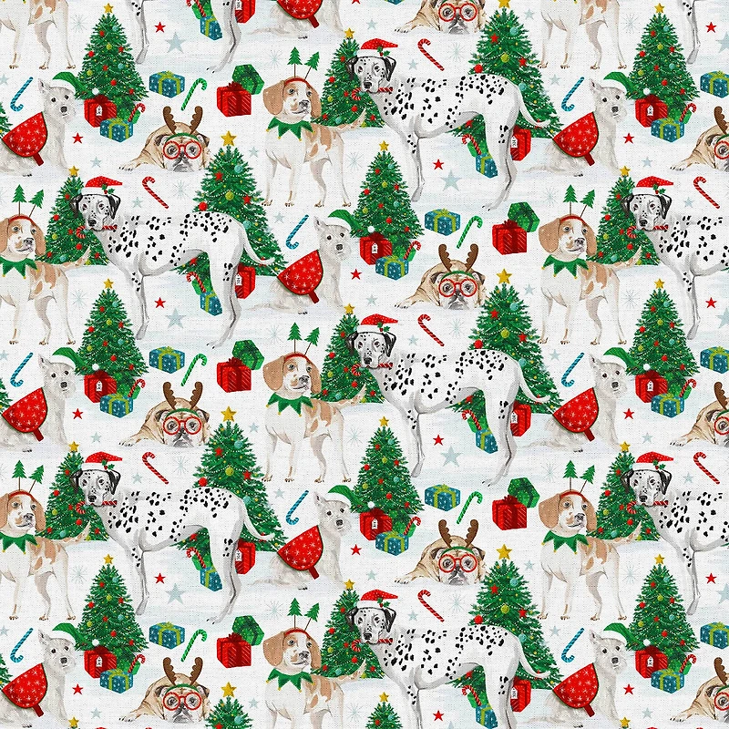 Fabric Editions Santapaws Cotton Fabric