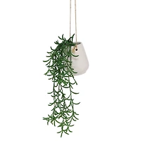 23" Hanging String of Dolphins in White Ceramic Pot by Ashland®