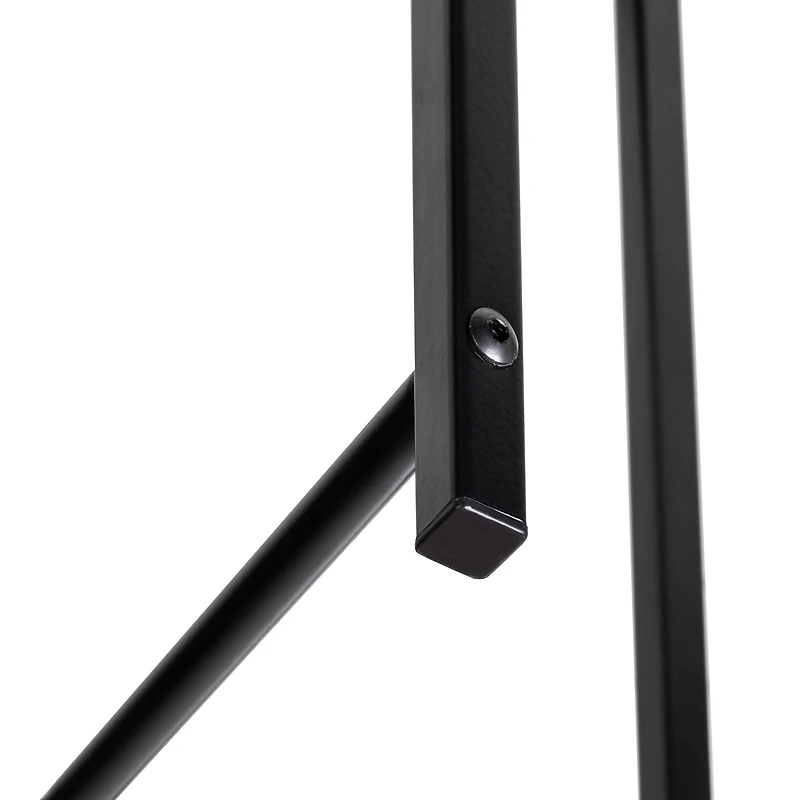 6 Pack: Honey Can Do Black Round Side Table with X-Pattern Base