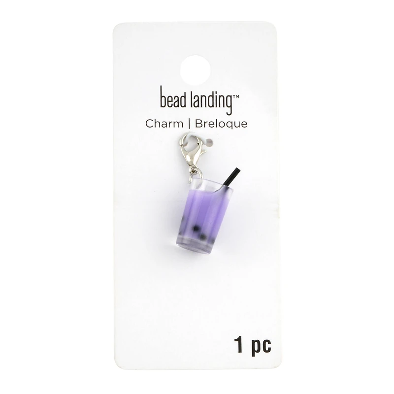 Purple Boba Tea Charm by Bead Landing™