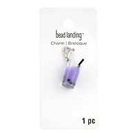 Purple Boba Tea Charm by Bead Landing™