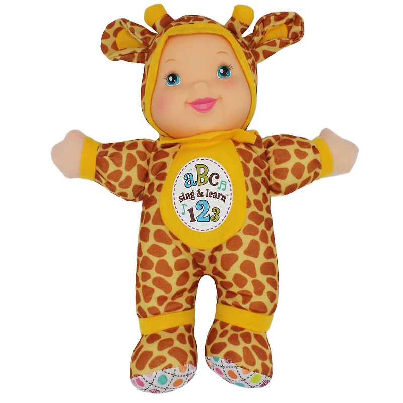Goldberger Baby's First® Bilingual Sing & Learn™ 11" Baby Doll with Giraffe Print Outfit
