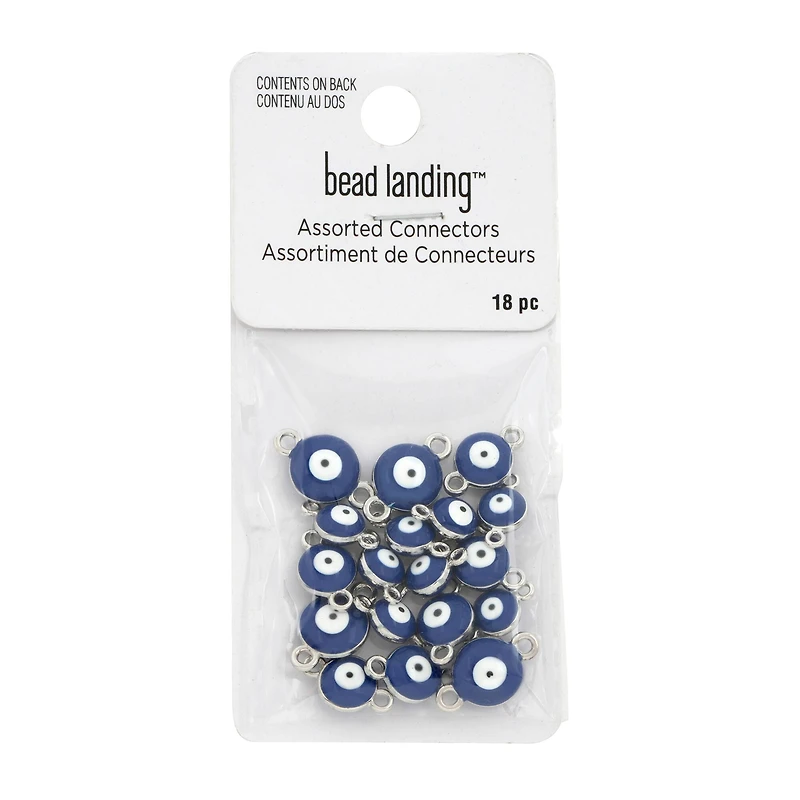 Eye Rhodium Connectors, 18ct. by Bead Landing™