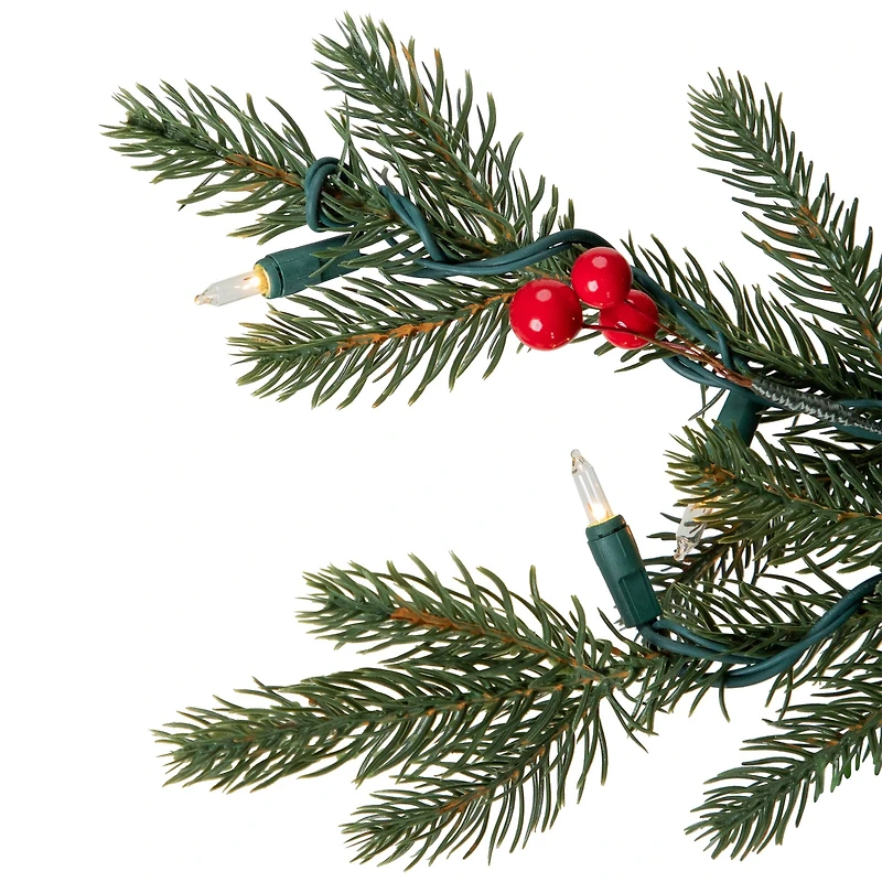 4.5ft. Pre-Lit Real Touch™ Mixed Noble Spruce Artificial Christmas Tree, Warm White Lights