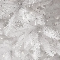 13ft. Pre-Lit Slim White Artificial Christmas Tree, Warm White LED Lights