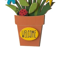 Glitzhome® 22" Wooden Blooming Flowers Wall Décor