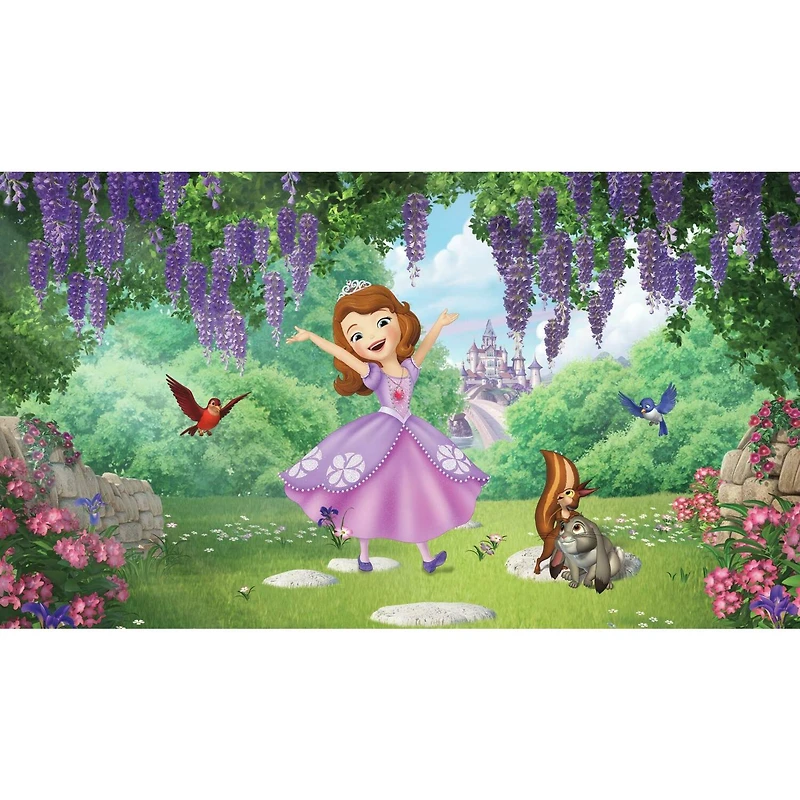 RoomMates Sofia The First XL Chair Rail Prepasted Mural