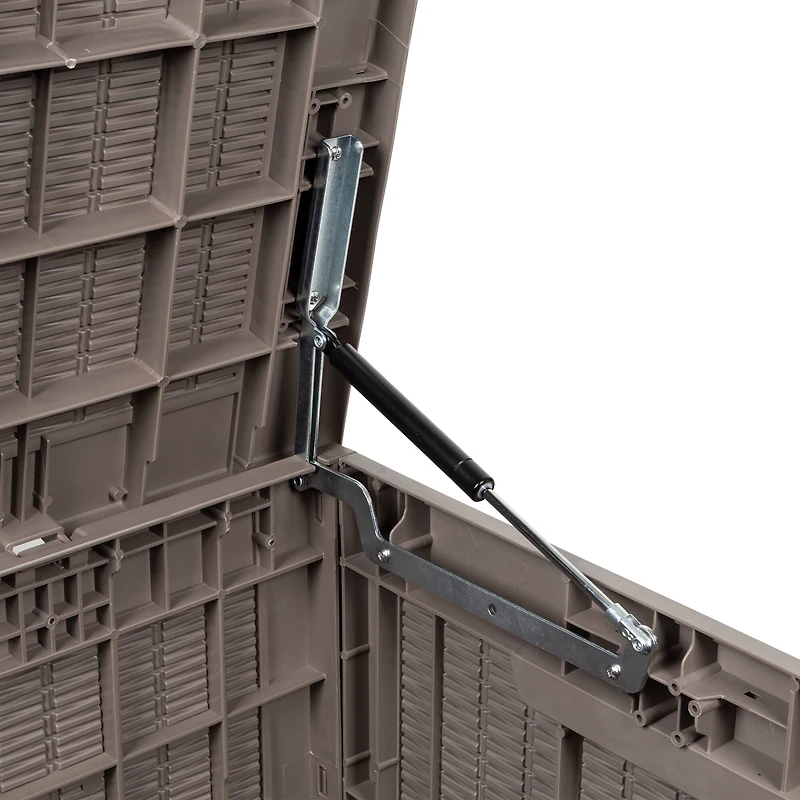 Honey Can Do 100gal Brown Wicker Resin Deck Box