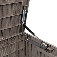 Honey Can Do 100gal Brown Wicker Resin Deck Box