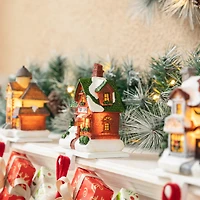 Glitzhome® 6" Lighted House Stocking Holder Set
