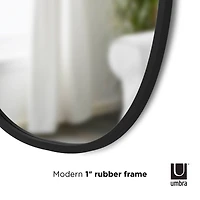 Umbra 36" Black Hub Oval Wall Mirror