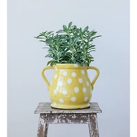 Hello Honey® 8" Yellow & White Terra Cotta Planter