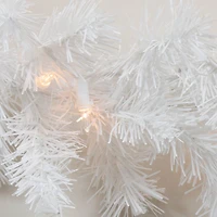 9ft. Clear Lighted Snow White Garland