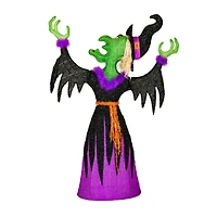 47'' Pre-Lit Cackling Green Witch Halloween Décor