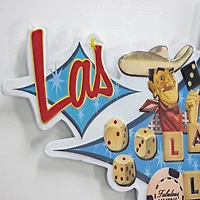 American Art Décor™ 22" Las Vegas Lady Luck Embossed Metal Sign