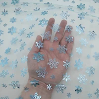 Wyla Blue Snowflakes on Blue Mesh