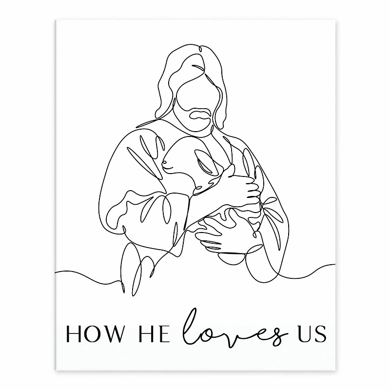 How He Loves Us  Lamb 8" x 10" Tabletop Canvas