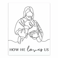 How He Loves Us  Lamb 8" x 10" Tabletop Canvas