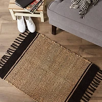 DII® Black With Natural Jute Stripes Hand-Loomed Rug, 2ft. x 3ft.