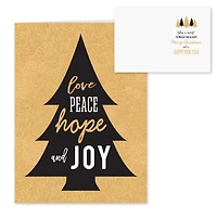 Hortense B. Hewitt Co. Black and Faux Gold Holiday Cards