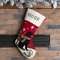Glitzhome® 20" Dog Hooked Stocking
