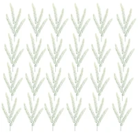 Sage Green Glittered Fern Spray, 24ct.