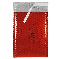 JAM Paper 6.375" x 9.5" Red Metallic Bubble Padded Mailer Envelopes, 12ct.