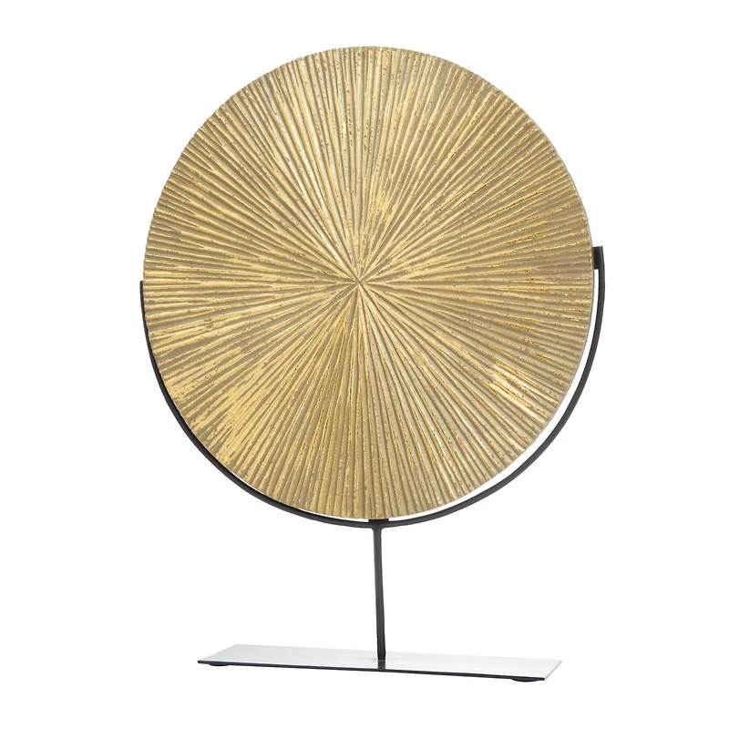 CosmoLiving by Cosmopolitan Gold Metal Contemporary Sculpture, 23" x 18" x 4"