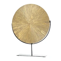 CosmoLiving by Cosmopolitan Gold Metal Contemporary Sculpture, 23" x 18" x 4"