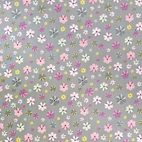 Camelot Fabrics My Pink & Gray Floral Novelty Cotton Fabric