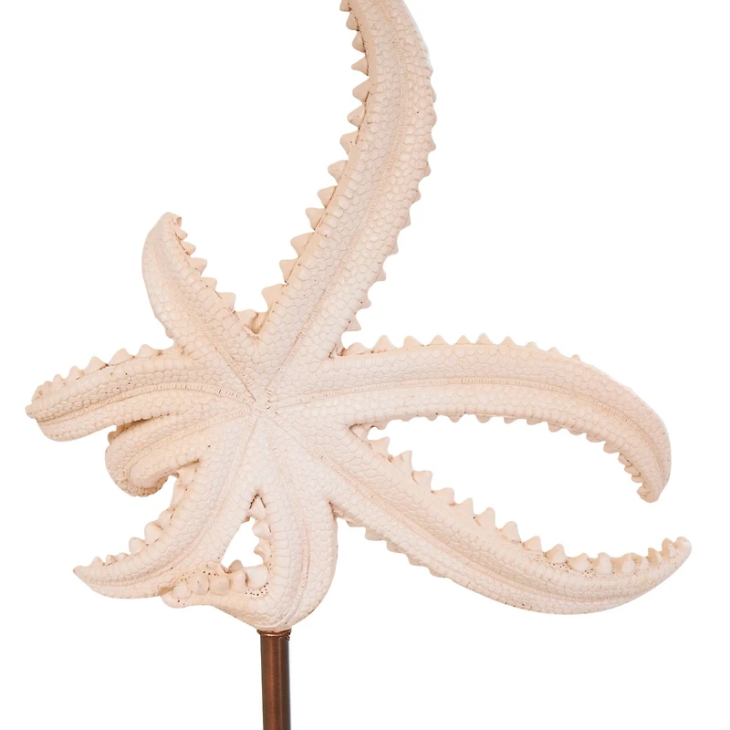 12" Pink Starfish Sculpture with Copper Stand