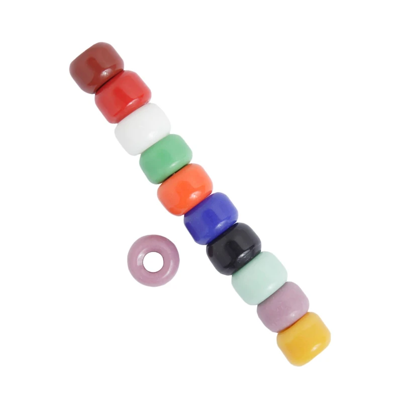 John Bead 9mm Assorted Rainbow Opaque Czech Glass Pony Beads, 300ct.
