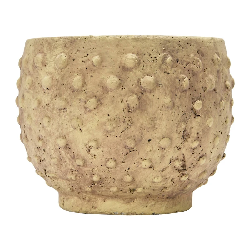 Hello Honey® 7'' Distressed Finish Sandstone Hobnail Planter