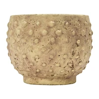 Hello Honey® 7'' Distressed Finish Sandstone Hobnail Planter
