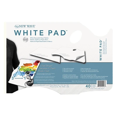 New Wave® White Pad™ Hand Held Paper Palette, 11"x16"
