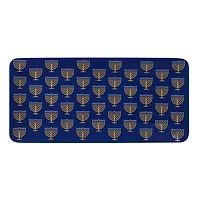 17" x 8" Blue & Gold Menorah Print Tray by Ashland®