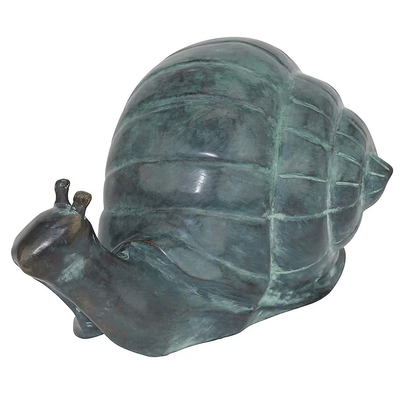 Design Toscano 14" Cast Bronze Land Snail Garden Statue