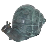 Design Toscano 14" Cast Bronze Land Snail Garden Statue