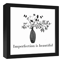 Imperfection is Beautiful 12" x 12" Black Framed Canvas