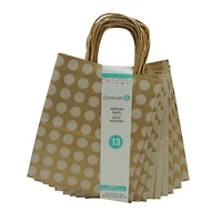 10" Kraft Dots & Chevron Paper Bag Value Pack by Celebrate It™