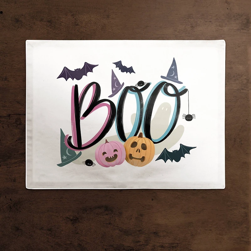 Boo Icons Poly Twill Placemat