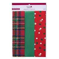 Christmas Plaid & Dots Tissue Paper, 24ct. by Celebrate It™