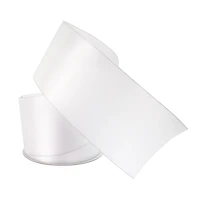 2.5" x 10yd. White Satin Wired Ribbon by Celebrate It® Specialty