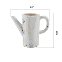 Flora Bunda 8.75" Gold Marble Ceramic Watering Can