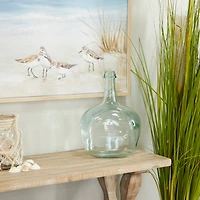 Clear Recycled Glass Handmade Spanish Vase 11" x 8" x 15"