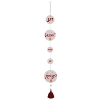 Hello Honey® 3ft. Eat Drink & Be Merry Handmade Recycled Paper Banner with Beaded Tassel