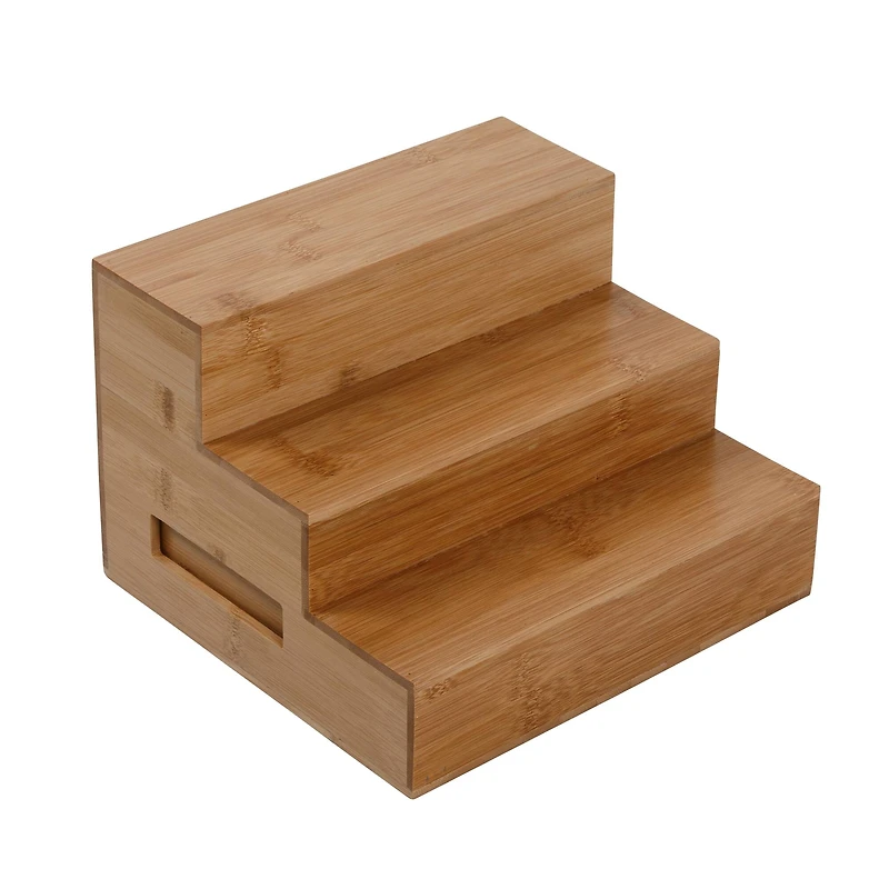 Honey Can Do Adjustable 3-Tier Bamboo Spice Rack Organizer